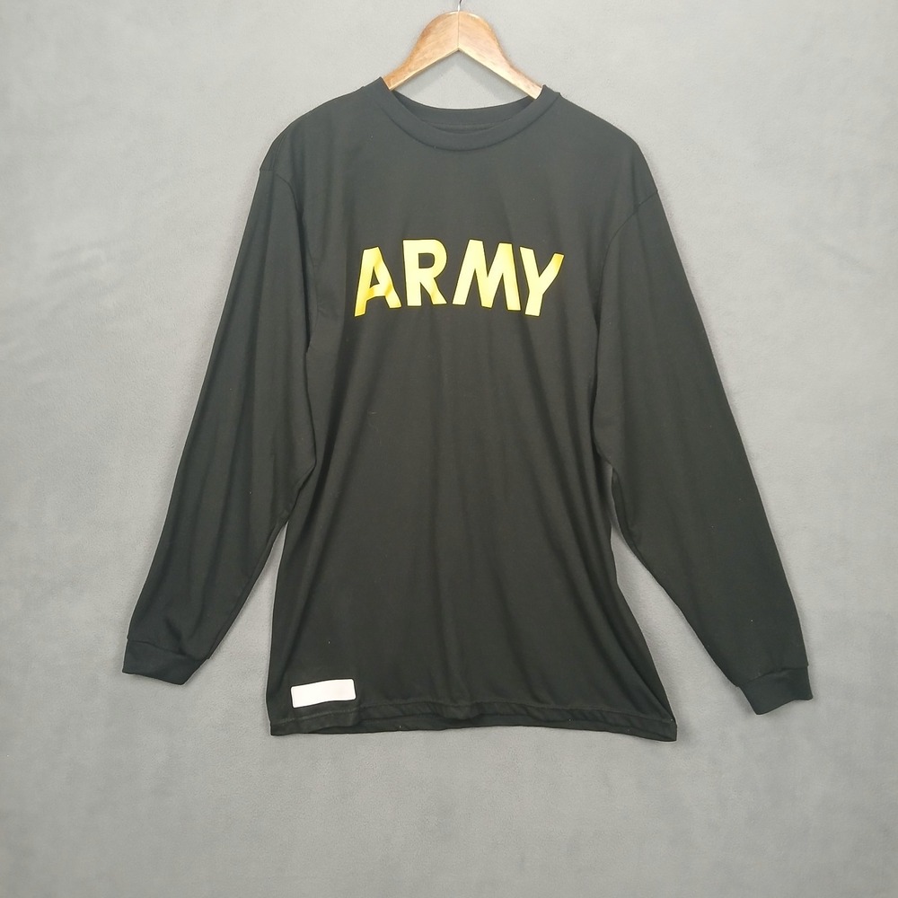 Unicor US Army Physical Fitness Uniform T Shirt Mens Medium Black Graphic Casual